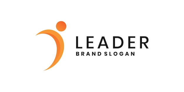 Diseño abstracto del símbolo del logotipo del líder