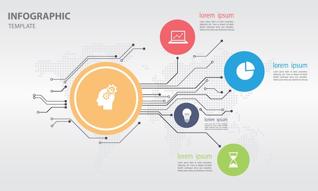 Diseño abstracto de la tecnología de infografía