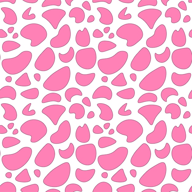 Diseño abstracto de textura de vaca rosada Fondo vintage de cowgirl Fondo vectorial plano patrón sin costuras