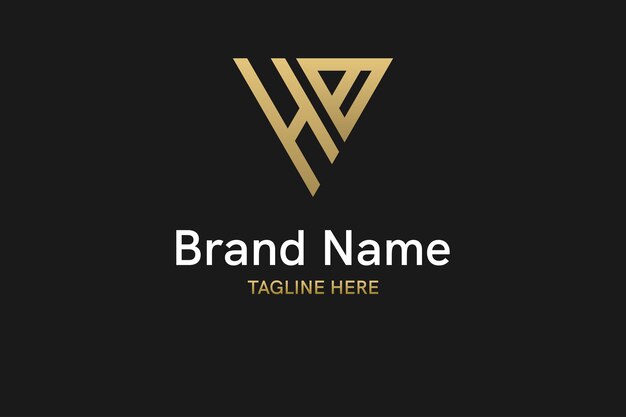 Diseño abstracto triangular Diseño de logotipo triangular con letra HB o BH