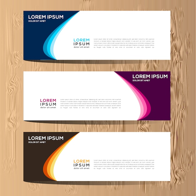 Diseño abstracto de vector para banner web