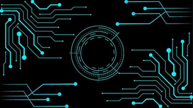 un diseño abstracto verde y azul de un círculo y un círculo con un círculo de luz