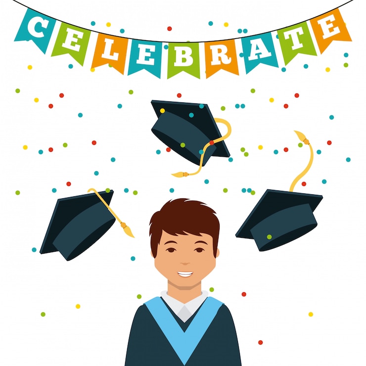 Vector diseño académico de graduación