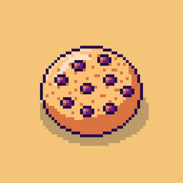 Diseño de activos de juegos de arte de cookies de píxeles