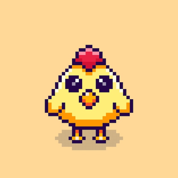 Diseño de activos de juegos de pixel art chicks
