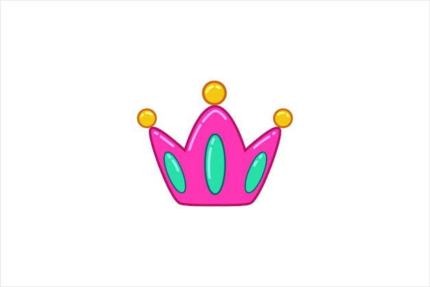 Diseño del adhesivo de decoración de la corona rosa