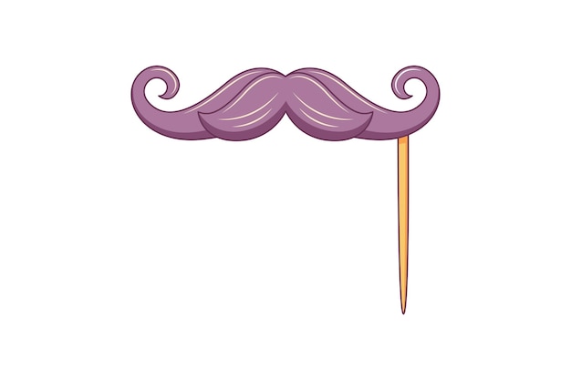 Diseño del adhesivo de la máscara de bigote de Año Nuevo