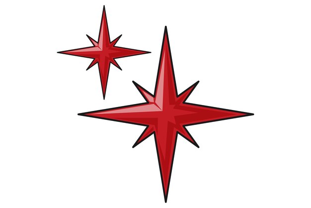 Diseño del adhesivo de nota destacada con estrellas