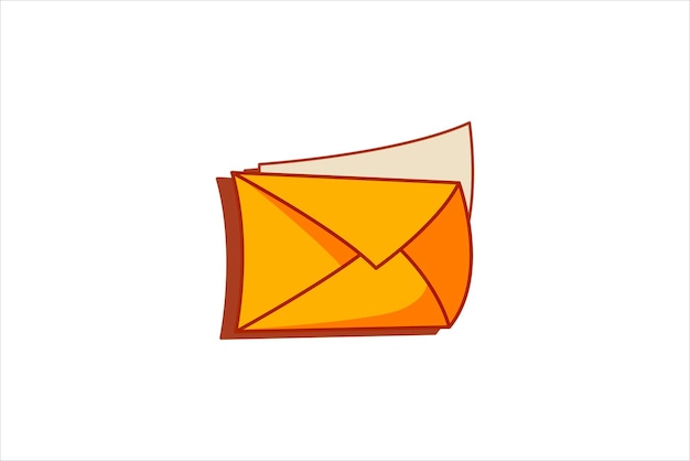 Diseño de adhesivo plano retro del sobre