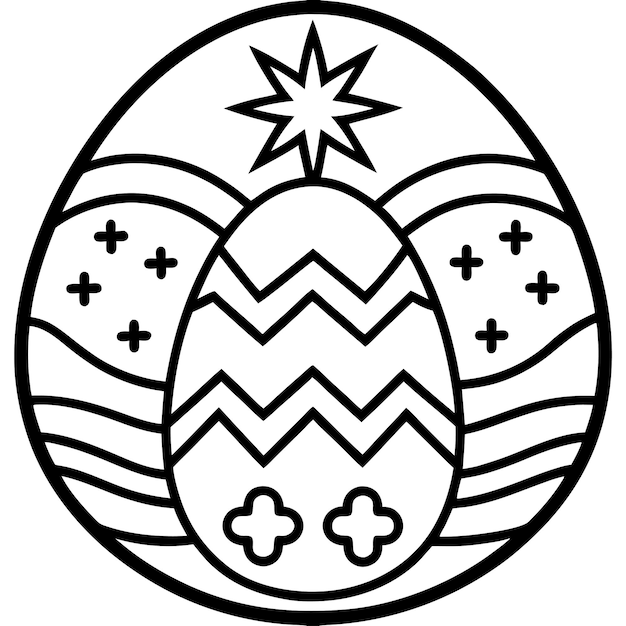 Diseño adornado de huevos de Pascua