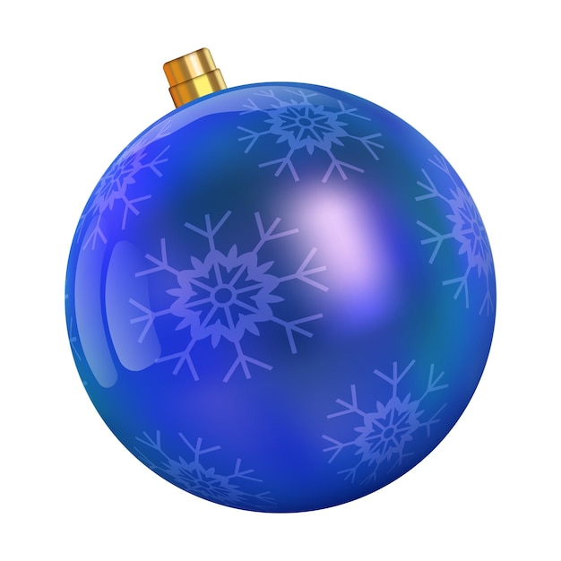 Diseño de adorno de bola de Navidad aislado en un fondo blanco