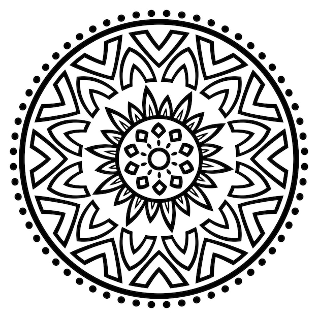 diseño de adorno de mandala en vector