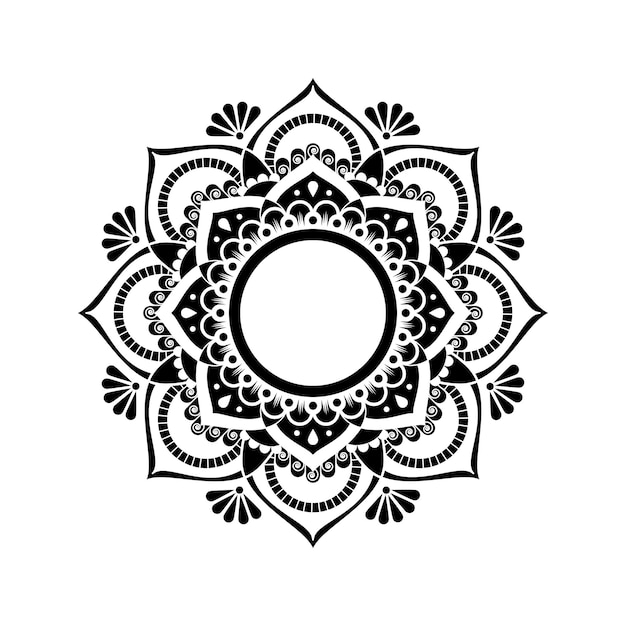 diseño de adorno de mandala en vector