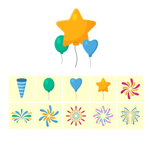 Diseño de adornos para la fiesta de Año Nuevo