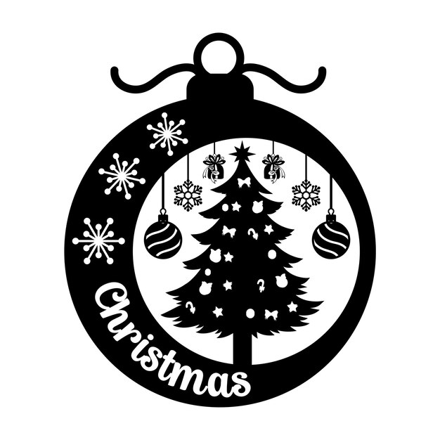 Diseño de adornos de Navidad Invierno Año Nuevo Diseño de corte por láser y corte de papel