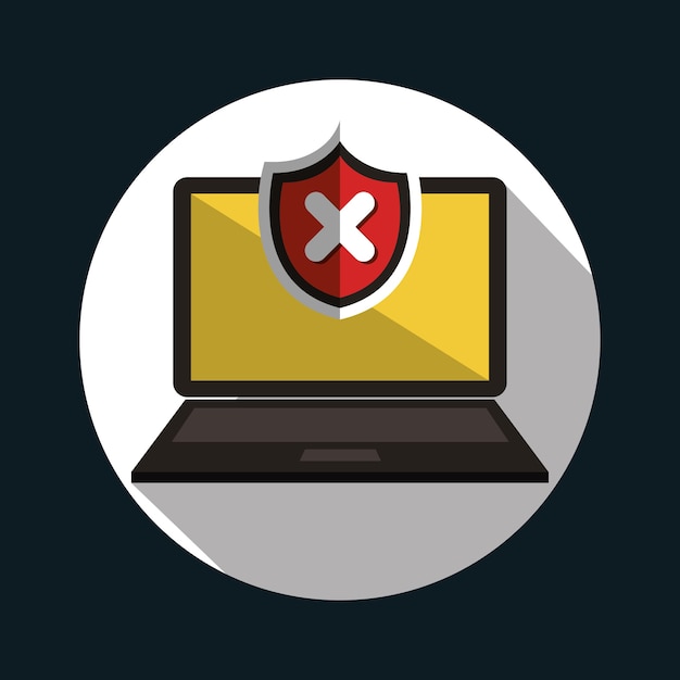 diseño de advertencia de error de laptop
