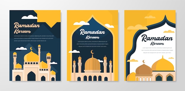 Diseño de afiches islámicos ramadan kareem con estilo árabe y fondo árabe, eid mubarak