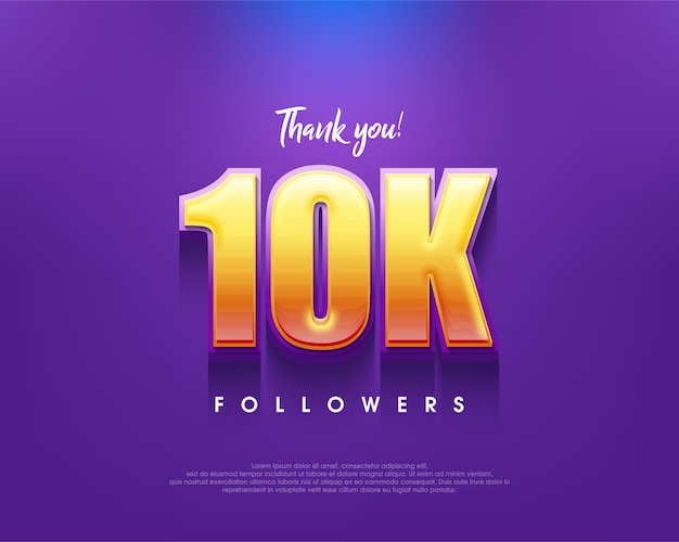Diseño de agradecimiento simple y limpio para 10K seguidores