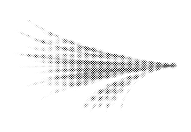 Vector diseño aislado con efecto de punto de fondo ondulado de medio tono