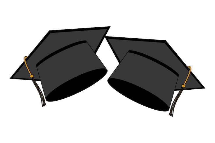 Vector diseño aislado graduación del ejemplo del vector del icono de los sombreros