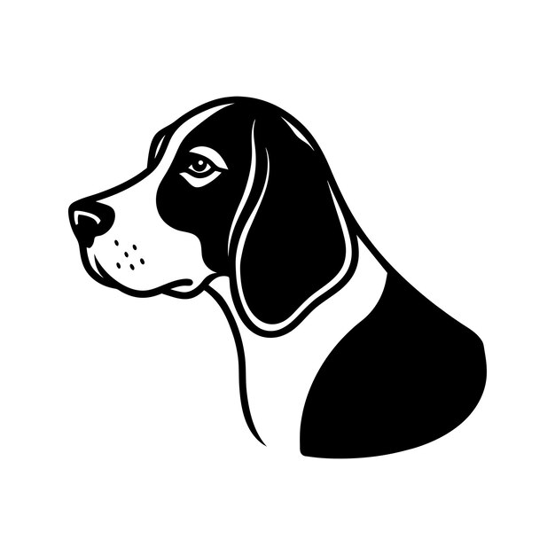 diseño aislado de silueta vectorial del icono del perro