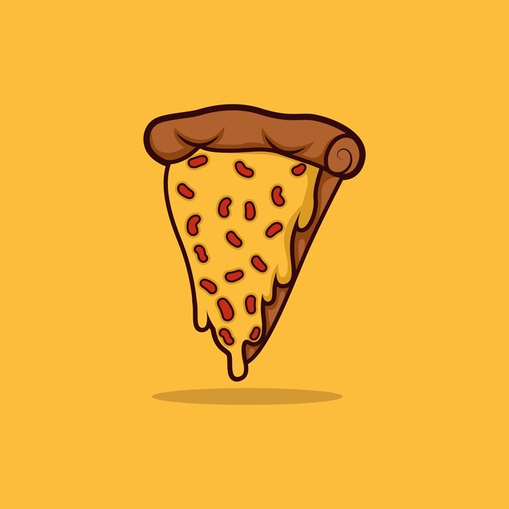 Diseño aislado de vectores de rebanadas de pizza