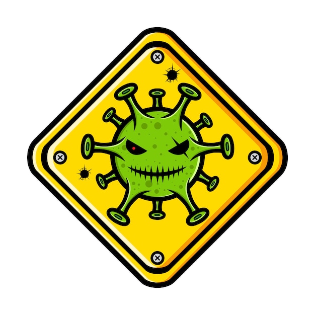 Vector diseño de alerta de virus