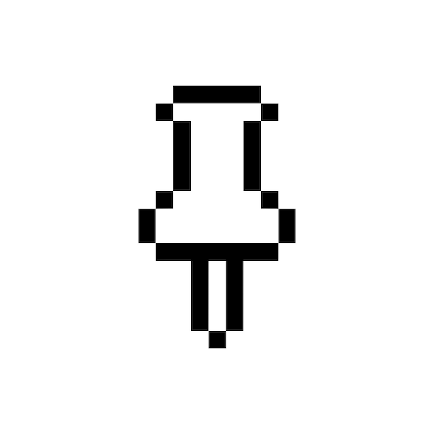 diseño de alfiler de papel pixel art