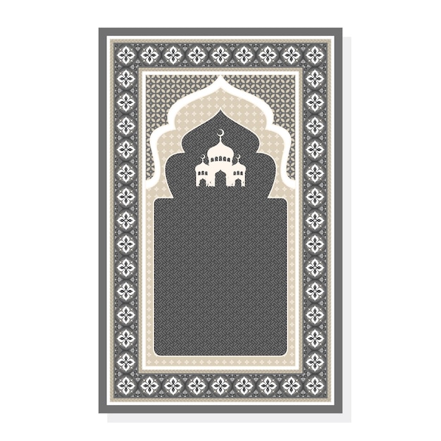 diseño de alfombra musulmana sajadah