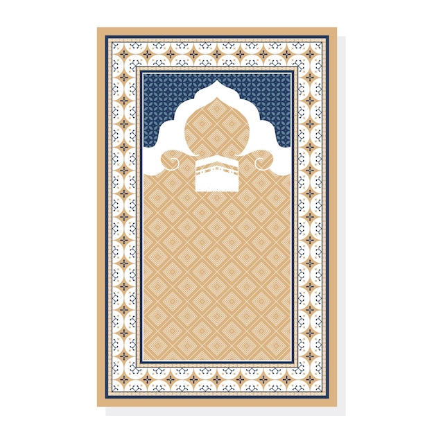 Diseño de alfombra musulmana sajadah