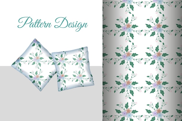 Diseño de almohadas florales para la decoración del hogar