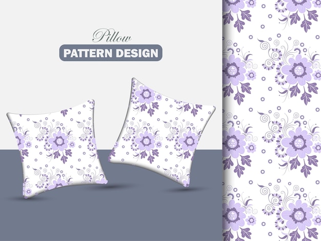 Diseño de almohadas con patrón sin costuras Impresión floral Papel de pared Papel de regalo Tela de cama Textiles