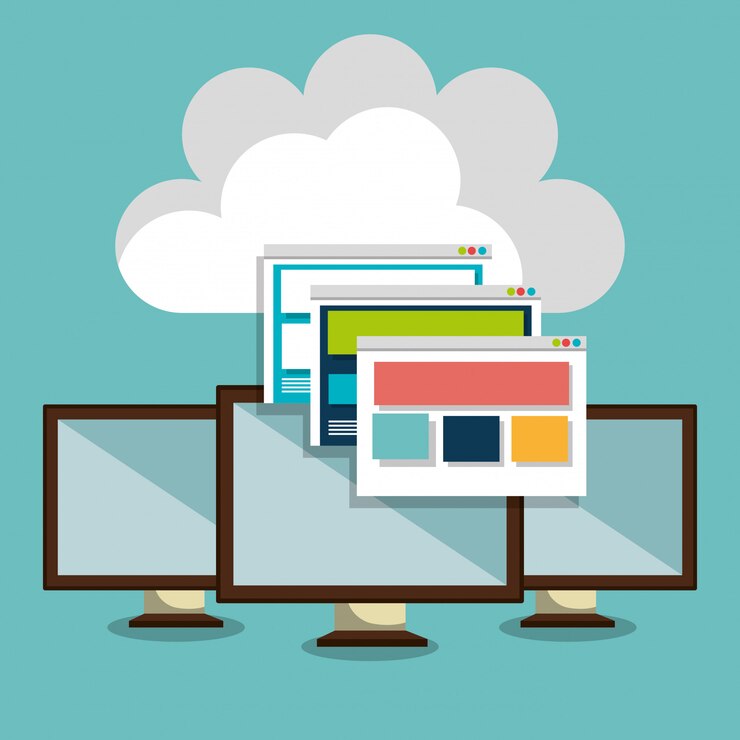 Vector diseño de alojamiento web