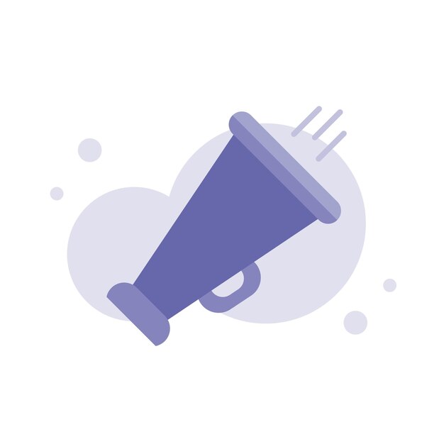 Diseño de altavoz de megáfono de concepto de tiempo de marketing para página web de banner de Internet y aplicación móvil
