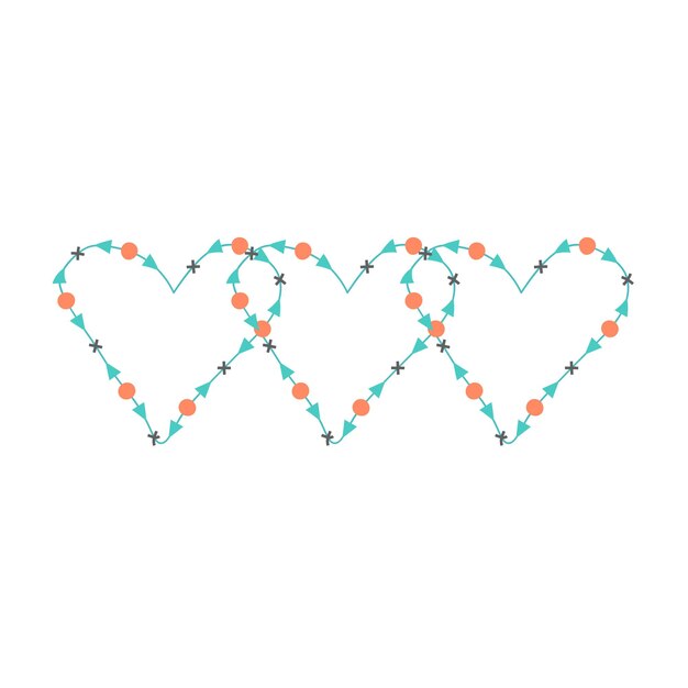 Diseño de amor de símbolo de San Valentín, forma de amor decorativa, símbolo de corazón de amor de lujo
