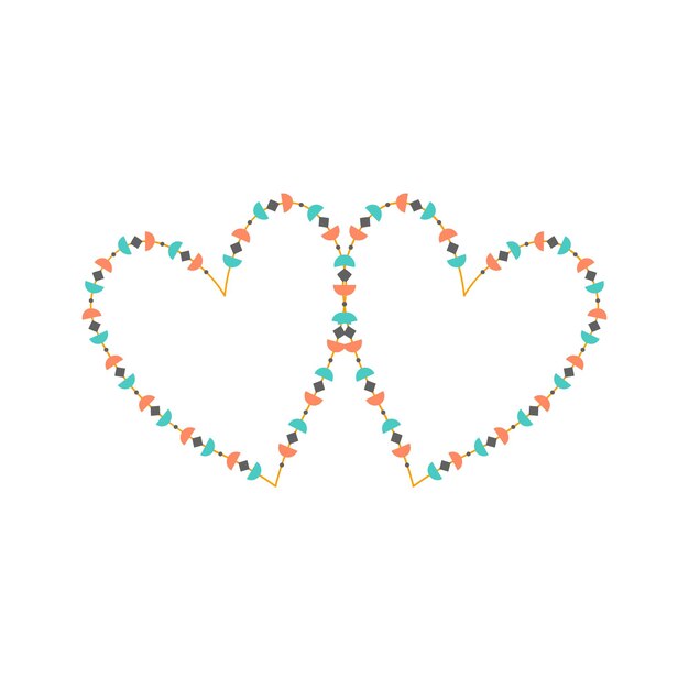 Diseño de amor de símbolo de San Valentín, forma decorativa de amor