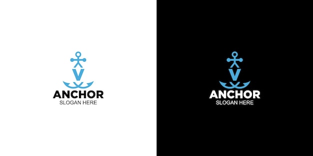 Diseño de ancla con logo v