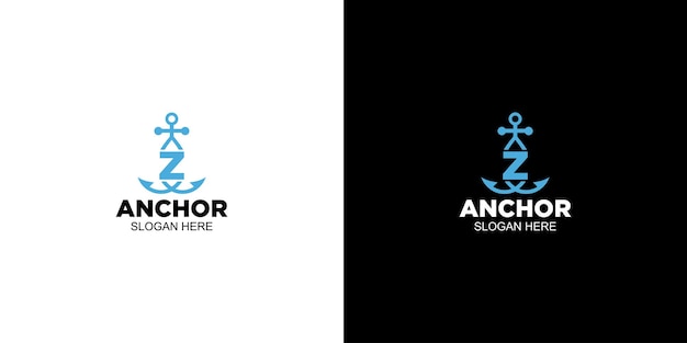 Diseño de ancla con logo z