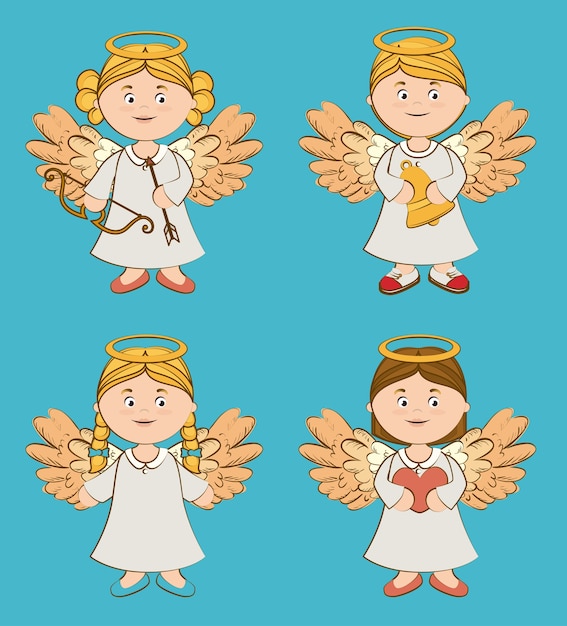 Diseño del ángel, ilustración vectorial