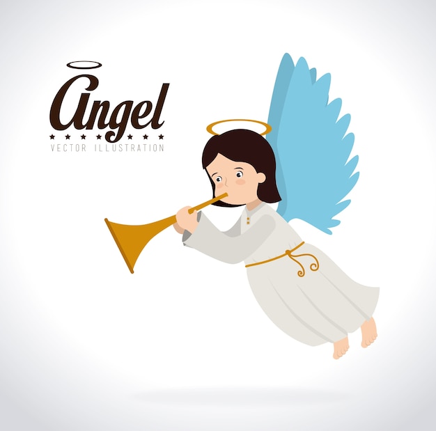 Vector diseño del ángel, ilustración vectorial