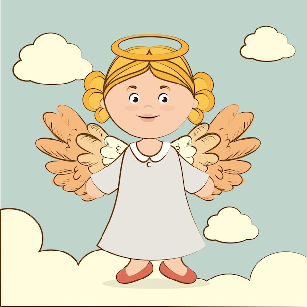 Diseño del ángel, ilustración vectorial