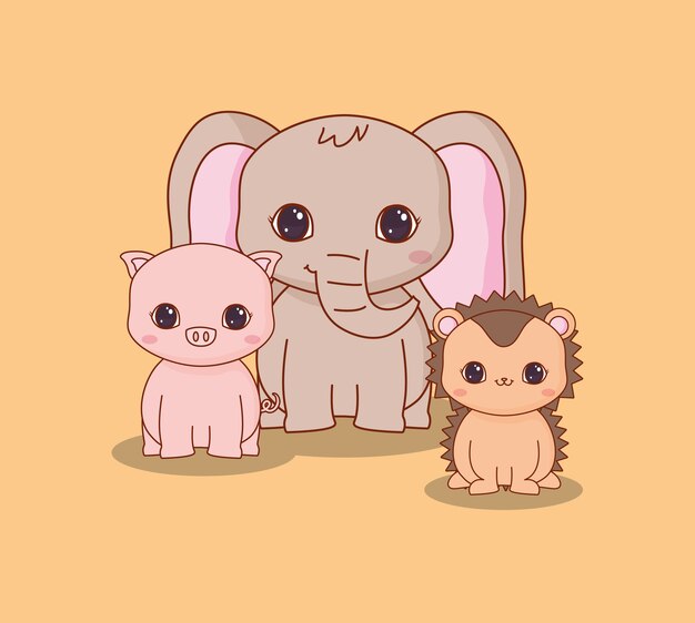 diseño de animales kawaii