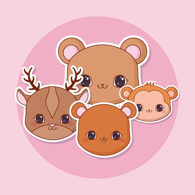 Diseño de animales kawaii