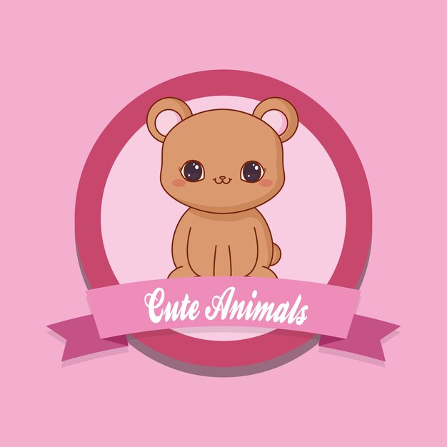 Vector diseño de animales lindos