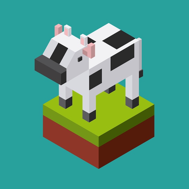 diseño de animales en píxeles