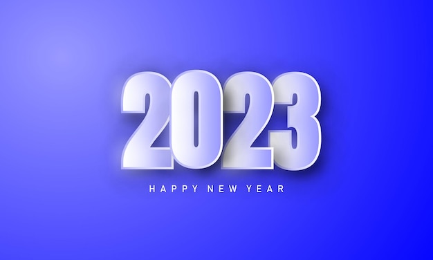 diseño de año nuevo 2023 con números superpuestos