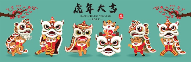 Diseño de año nuevo chinoTraducciones chinas Feliz año nuevo lunar Bienvenido dios de la riqueza prosperidad