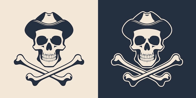 Diseño antiguo de cráneo de pirata