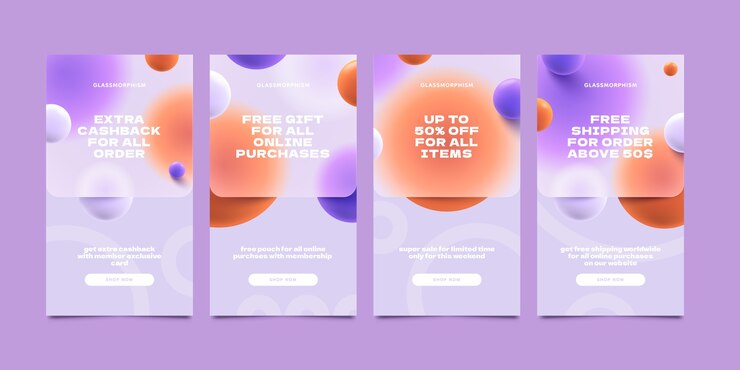 Diseño de aplicaciones con efecto de glassmorphism realista