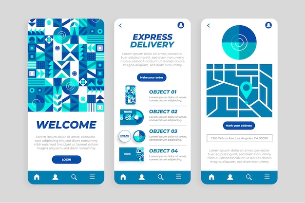 Vector diseño de aplicaciones estacionarias para empresas